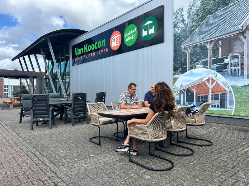 Tuinset Vivant - tafel en 6 swingstoelen