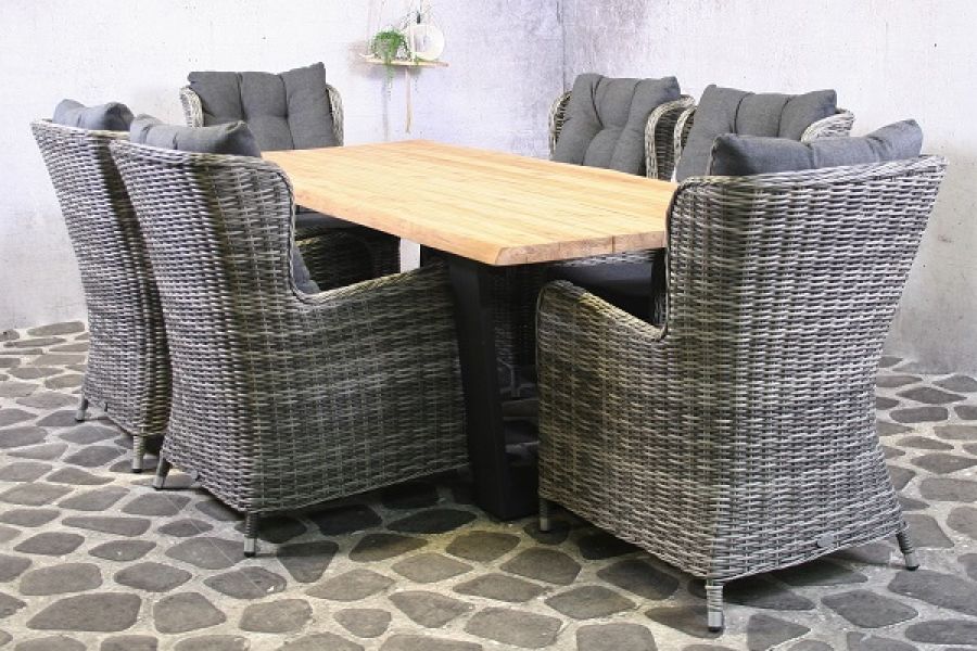 Tuinset met wicker stoelen