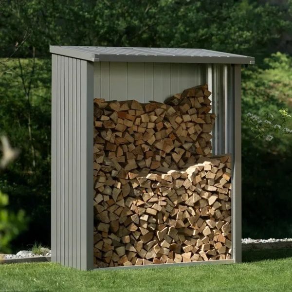 Biohort metalen multi opslagplaats Woodstock kwartsgrijs 157x102x199 cm