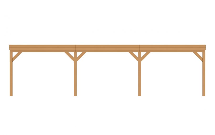 Buitenverblijf Sublime Plat dak - 1000 x 350 cm