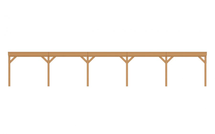 Buitenverblijf Sublime Plat dak - 1500 x 400 cm