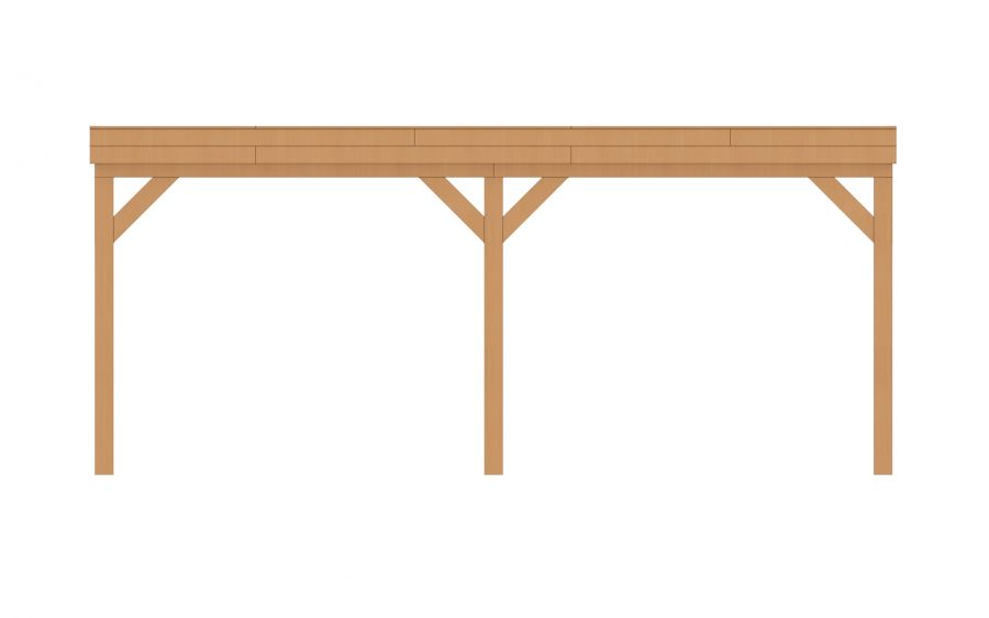 Aanbouw veranda Sublime plat dak - 600 x 350 cm