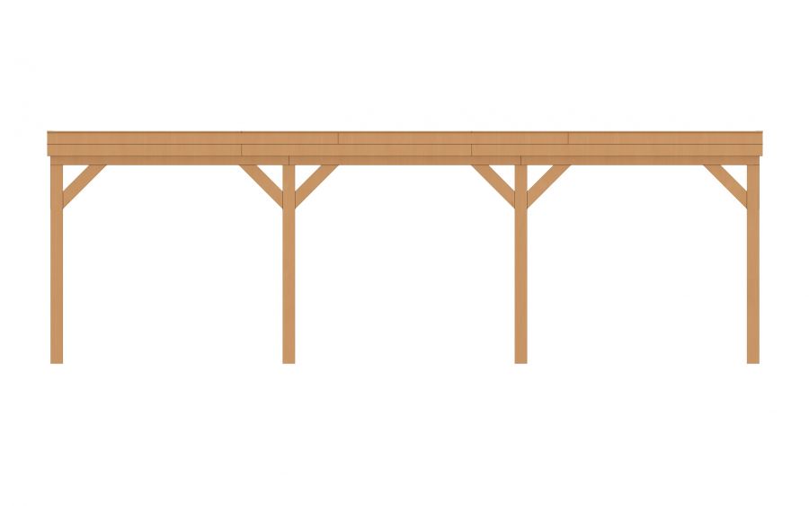 Aanbouw veranda Sublime plat dak - 800 x 350 cm