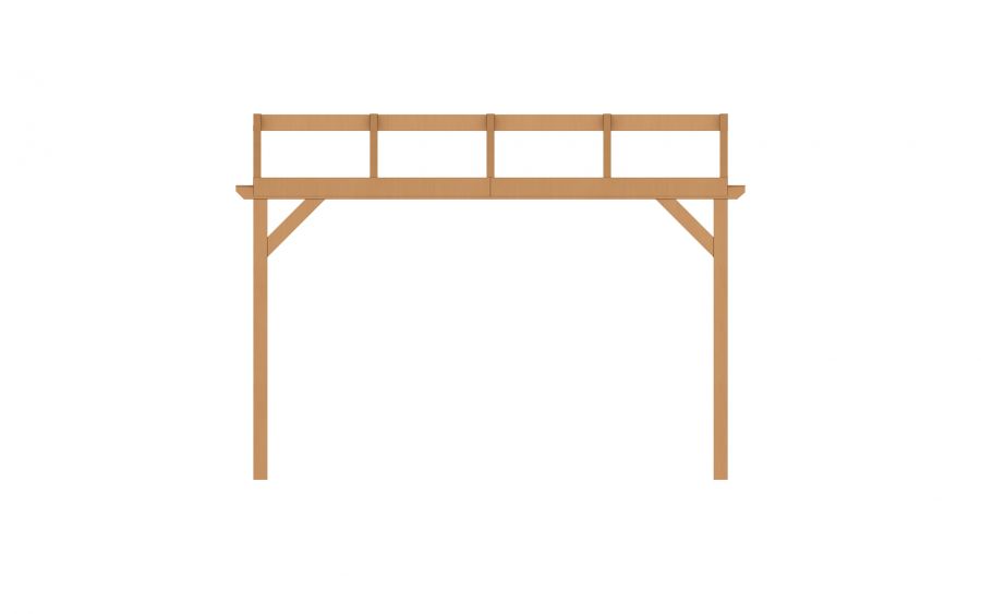 Aanbouw veranda Oblique schuin dak - 400 x 400 cm - Polycarbonaat