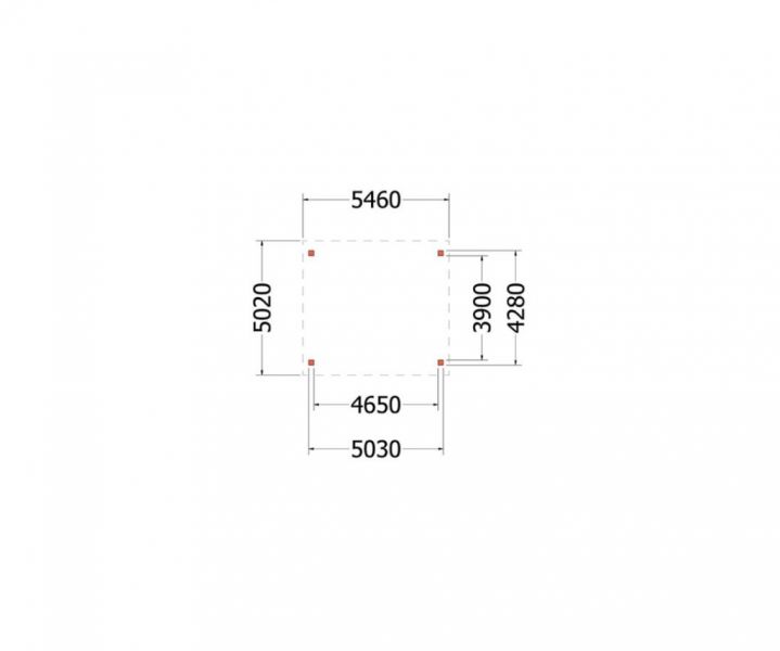 Trendhout Zadeldak Select Landelijk 550x500 cm Douglashout blank