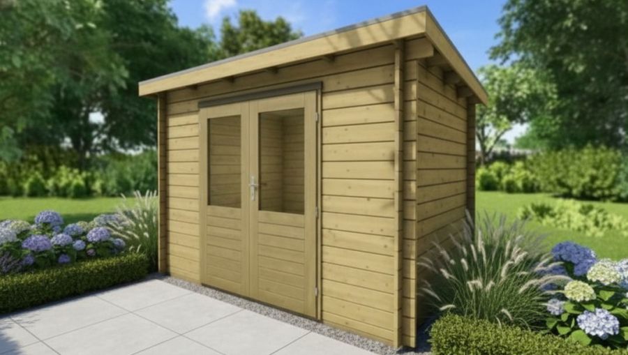 Classicline Blokhut Zeeland vuren groen geïmpregneerd 300x200 cm