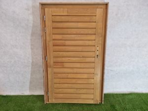 Enkele houten blanke deur – rechtsdraaiend, inclusief kozijn (191 x 118,5 cm) - SALE25072