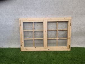 Blanke 2-delige draaikiep ramen – kozijnmaat 100 x 153,5 cm - 2 stuks beschikbaar, prijs per stuk- SALE25079