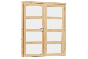 Dubbele deur met melkglas