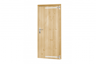 Vuren enkele dichte deur incl. kozijn - 90x201 cm - rechtsdraaiend