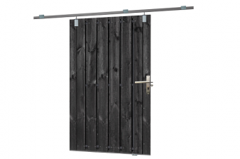Schuifdeur 130x195 cm - Zwart gespoten