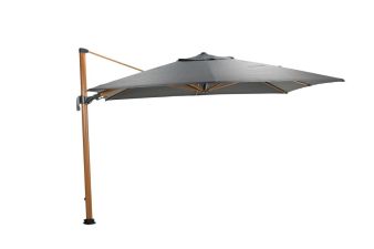 Garden Impressions Hawaii Big Pole II zweefparasol 350x350 teak/royal anthracite