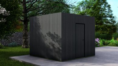 Poolhouse Trendy 300x300 cm - compleet zwart gecoat