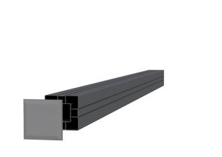 Aluminium paal antraciet inc, afdekkap 8,4x8,4x185 cm