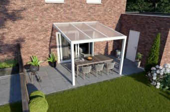 Greenline veranda 201x355 cm - polycarbonaat dak - maatwerk - 1 stuk beschikbaar
