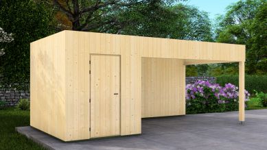 Poolhouse Trendy 200x300 cm + luifel 400 cm - onbehandeld