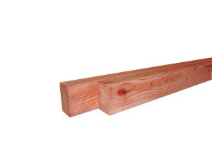 Fijnbezaagde regel Douglas 4,5x7,5x400 cm - groen geïmpregneerd