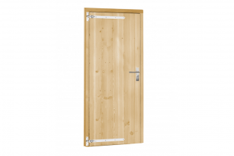 Vuren enkele dichte deur incl. kozijn - 90x201 cm - linksdraaiend