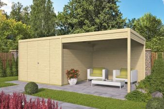 Blokhut Telma met overkapping 600x300 cm