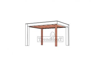 Buitenverblijf Verona 400x335 cm - Plat dak model links