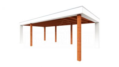 Buitenverblijf Verona 755x400 cm - Plat dak model links