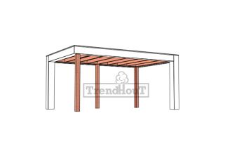 Buitenverblijf Verona 520x335 cm - Plat dak model rechts