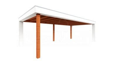 Buitenverblijf Verona 750x400 cm - Plat dak model rechts