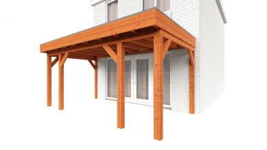 Trendhout Aanbouwveranda Ancona 515x330 cm - plat dak