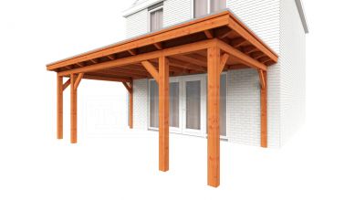 Trendhout Aanbouwveranda Lucca 625x390 cm - Plat dak