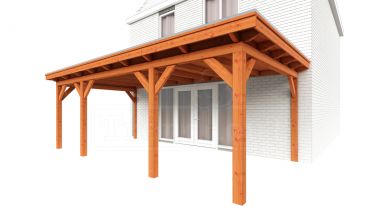 Trendhout Aanbouwveranda Lucca 720x390 cm - Plat dak