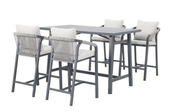 Garden Impressions barset Monti 5-delig carbon black / rope taupe / valley sand - Showmodel Hoofddorp