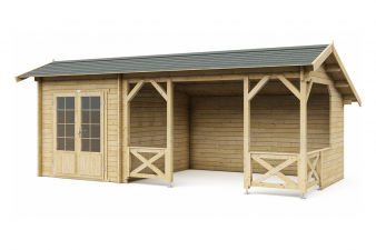 Blokhut 6732 - 667x320cm - exterieur gecoat