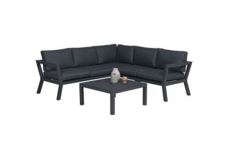 Loungeset Garden Impressions Colorado 3-delig antraciet - Amersfoort & Hoofddorp