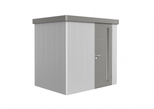 Biohort metalen berging Neo 1B 236x180 cm met enkele deur Zilver/ kwartsgrijs