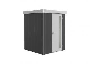 Biohort metalen berging Neo 1A Donkergrijs/ zilver