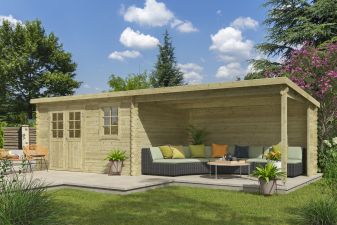 Blokhut Aida 760x275 cm - Groen geïmpregneerd main