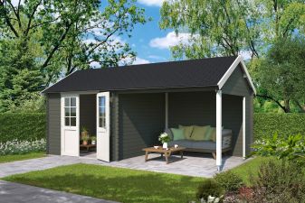 Blokhut Fraya 575x275 cm - Green Grey-Wit gecoat main