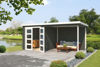 Blokhut Helena 472x230 cm - Green Grey-Wit gecoat main