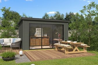 Tuinhuis Pernilla 385x295 cm - Green Grey gecoat - main