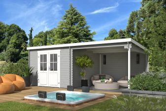 Blokhut Orlando 581x292 cm - Platinum Grey-Wit gecoat main