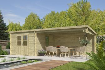 Blokhut St. Louis 681x292 cm - Groen geïmpregneerd main