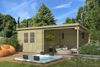 Blokhut Orlando 581x292 cm - Groen geïmpregneerd main