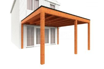 Trendhout Aanbouwveranda Modena 430x485 cm - model rechts