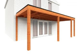 Trendhout Aanbouwveranda Modena 695x300 cm - model rechts