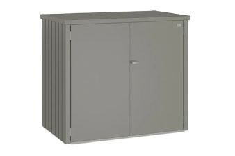 Biohort Alex Duo metalen containerberging 148x88x129 cm kwartsgrijs metallic