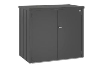 Biohort Alex Duo metalen containerberging 148x88x129 cm donkergrijs metallic