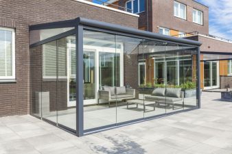 Aluminium terrasoverkapping Montreal 506x300 cm antraciet RAL7024