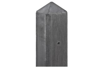 Betonpaal antraciet voor rots-/leisteen-/houtmotief met diamantknop 10x10x280cm T-paal
