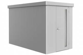 Biohort Metalen tuinhuis Neo - Enkele deur - Zilver - 4A (180x348 cm)