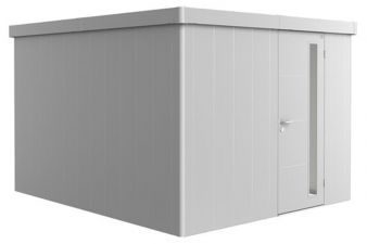 Biohort Metalen tuinhuis Neo - Enkele deur - Zilver - 4C (292x348 cm)
